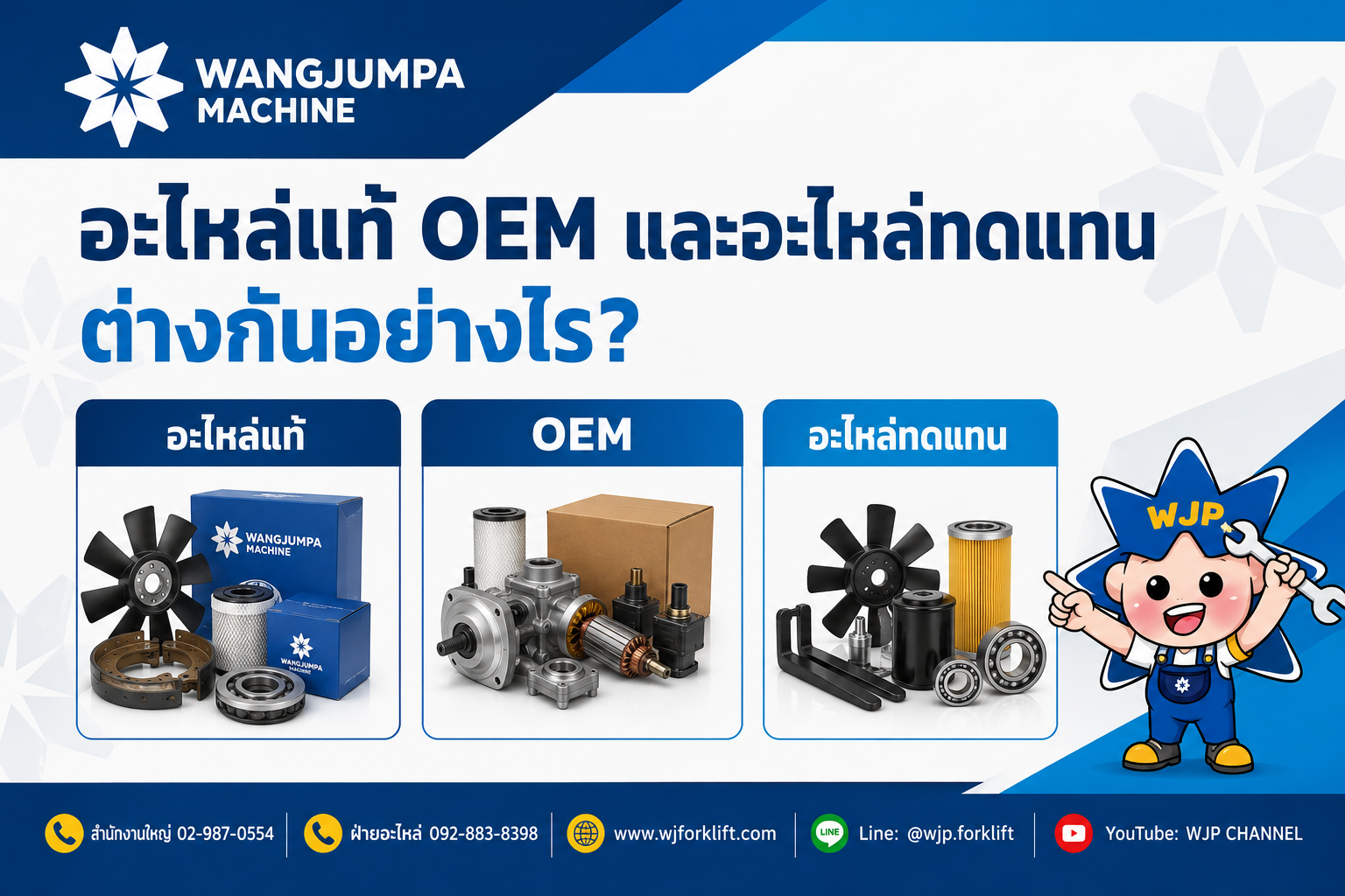 อะไหล่แท้ OEM และอะไหล่ทดแทนต่างกันอย่างไร? - วังจำปา แมชชีน